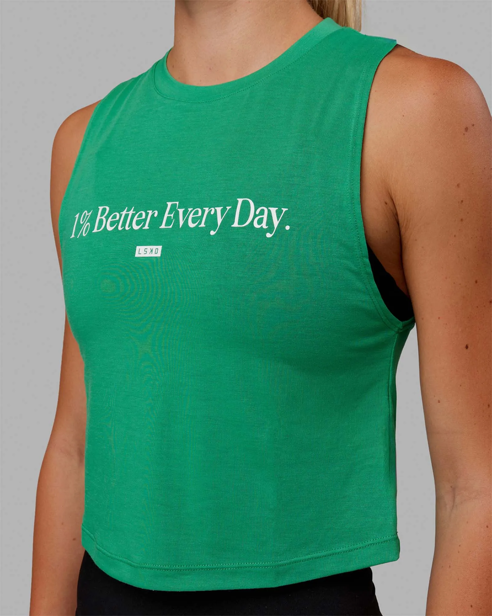 1% Better Training Tank - Holly Green-White