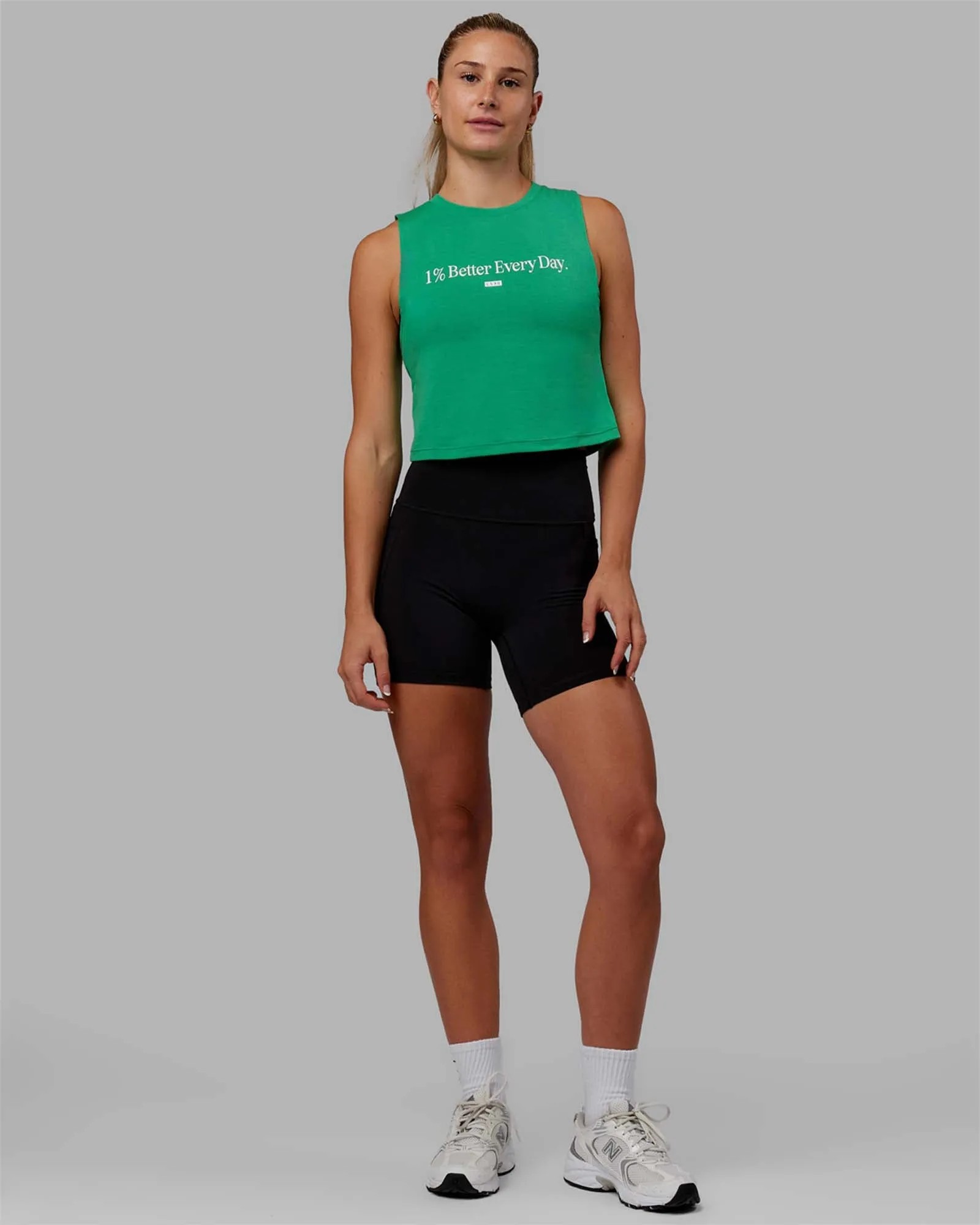 1% Better Training Tank - Holly Green-White