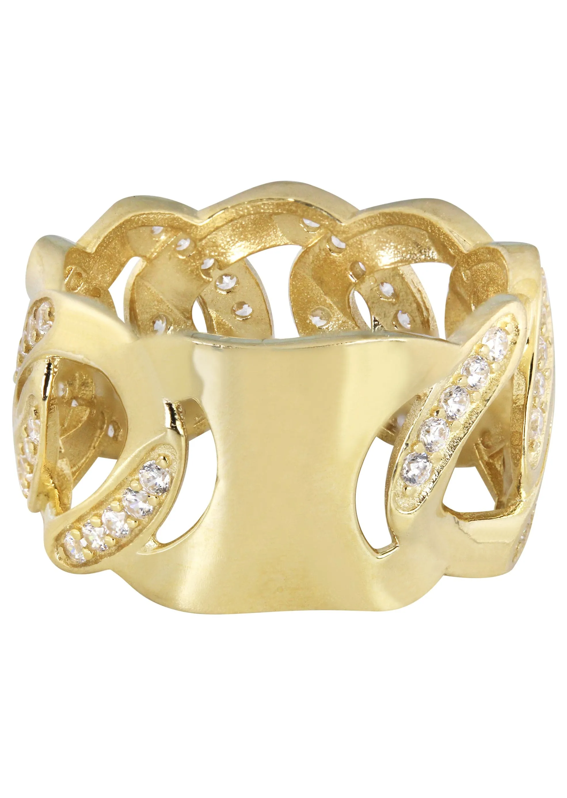 10K Cuban Gold Ring For Men - Mens Pinky Ring   | 7.3 Grams