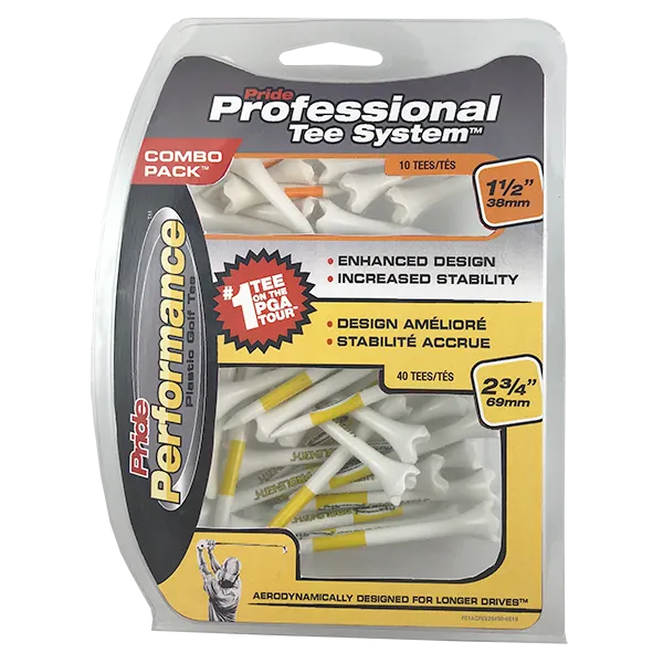 2 3/4 - Professional Tee System® (PTS) Pride Performance® Combo Pack - Includes 2 Tee Sizes!