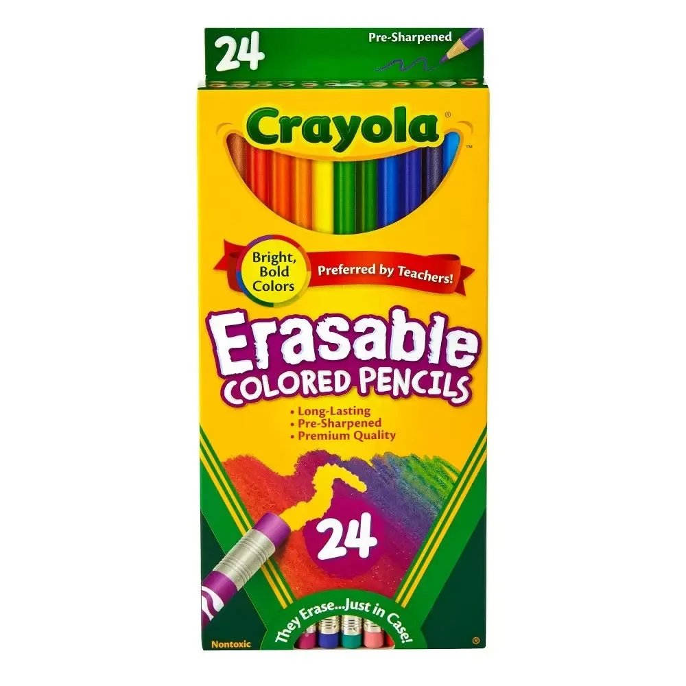 24 Count Erasable Colored Pencils 68-2424