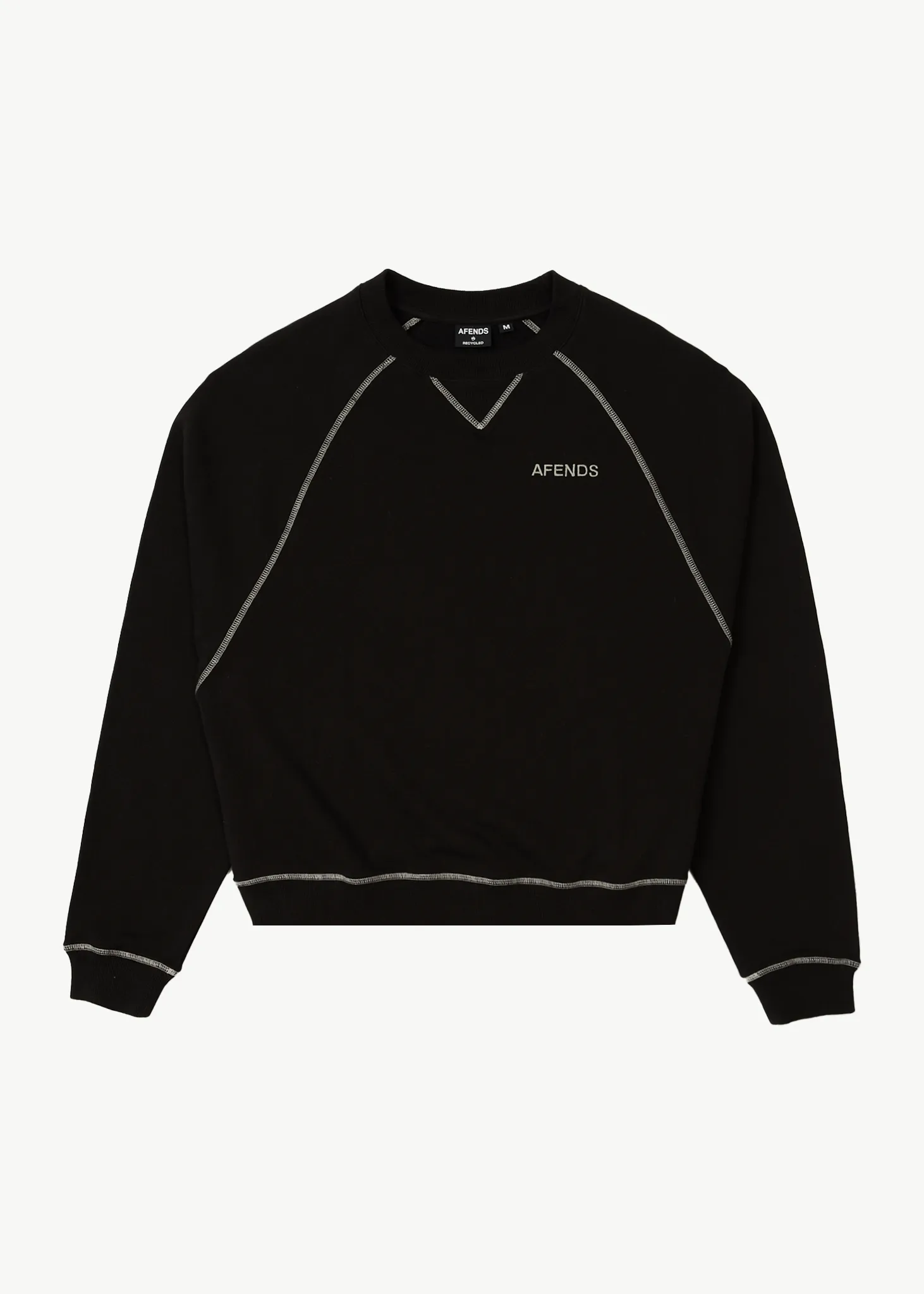 AFENDS Mens Burner - Crew Neck - Black