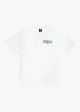 AFENDS Mens World - Retro Graphic Logo T-Shirt - White