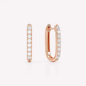 Allday 14K Rosegold Huggies w. Diamonds