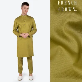 Alpine Green Subtle Sheen Super Soft Premium Cotton Kurta Set