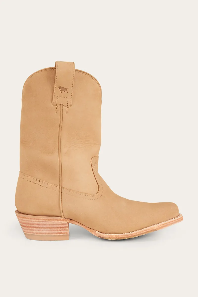 Amelia Womens Cuban Heel Boot - Camel