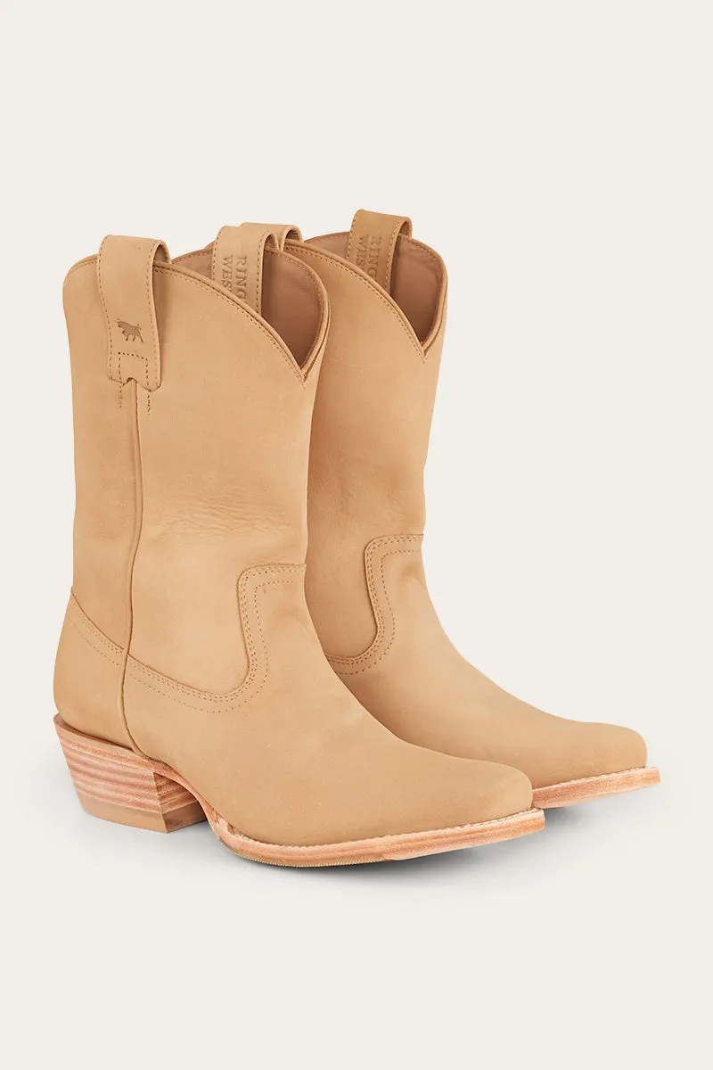 Amelia Womens Cuban Heel Boot - Camel