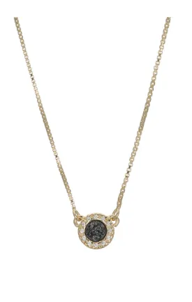 Aniese Small Circle Druzy Pendant