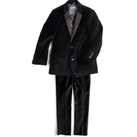 Appaman Mod Boys Slim Velvet Black Suit Q8SU8