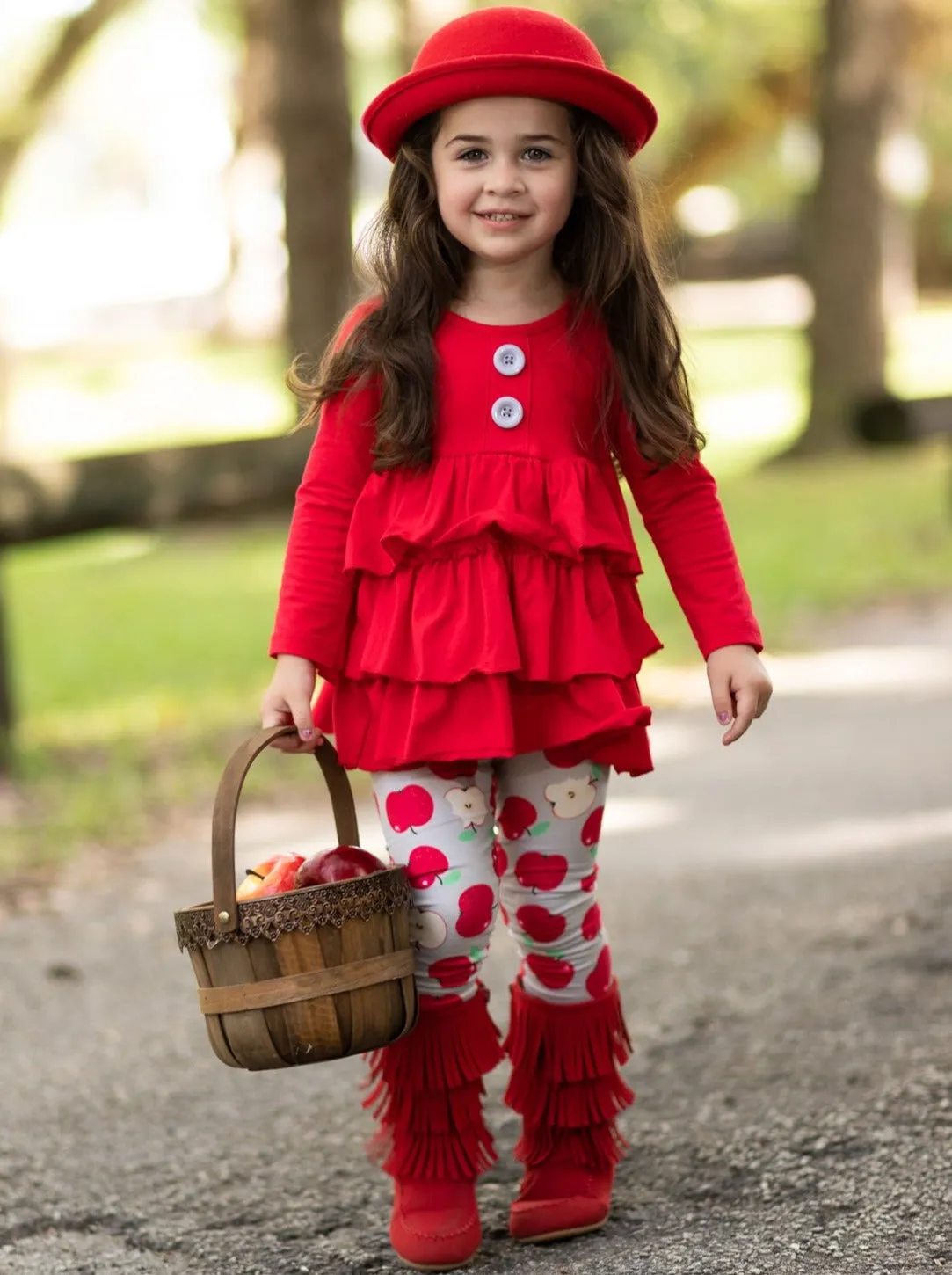 Apple Adore Tiered Tunic And Legging Set