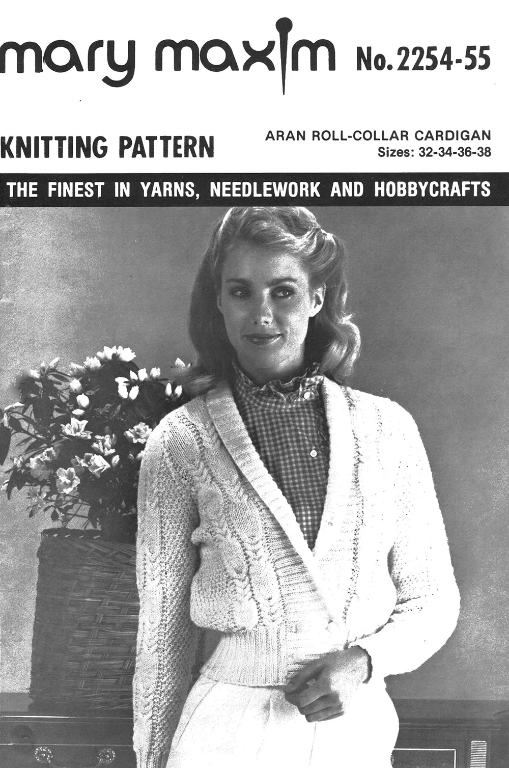 Aran Roll-Collar Cardigan Pattern