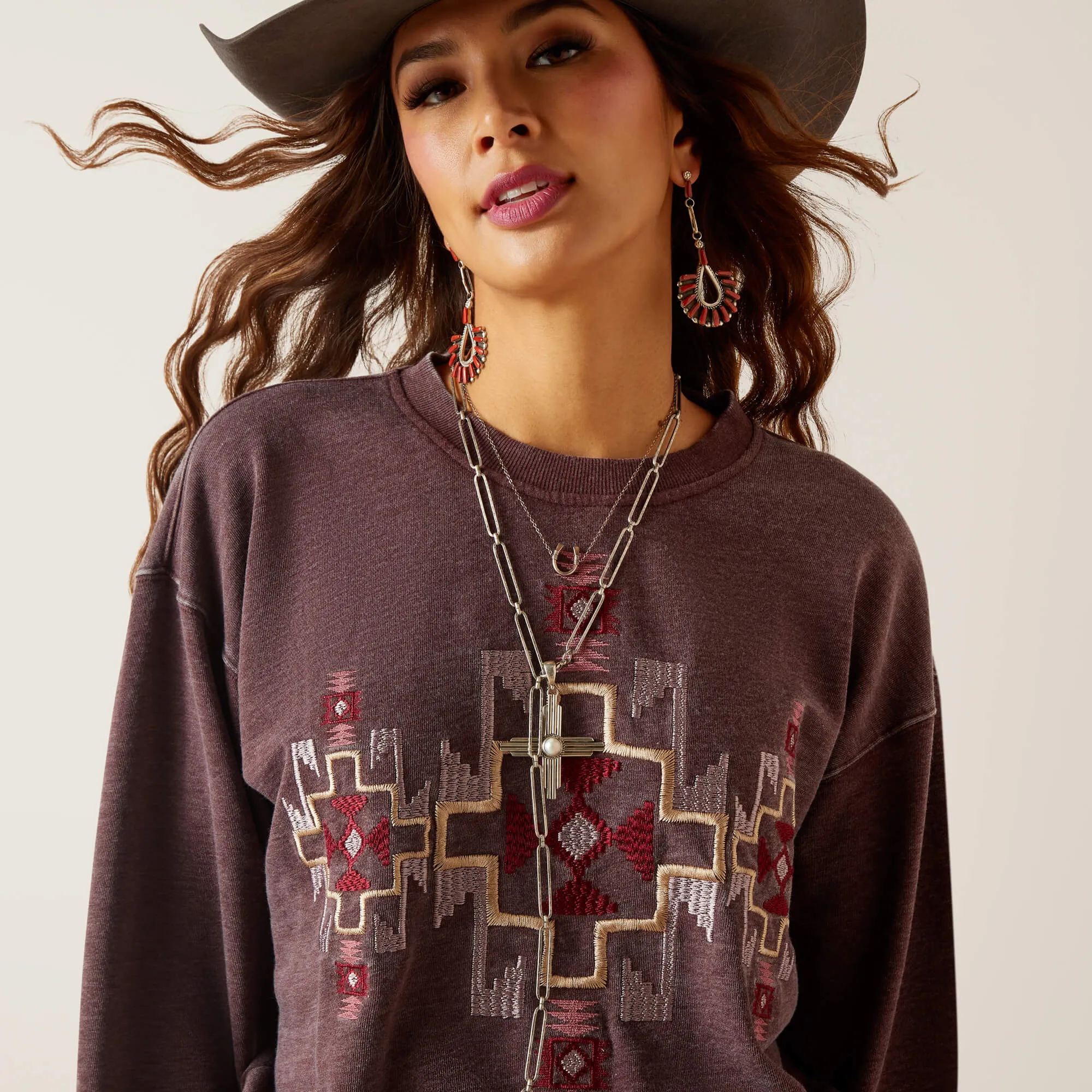 Ariat Women's Clove Brown Larson Sweatshirt