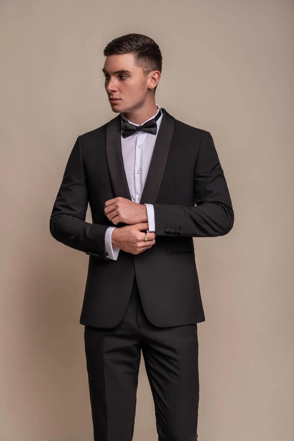 Aspen Black Tuxedo 2 Piece Wedding Suit