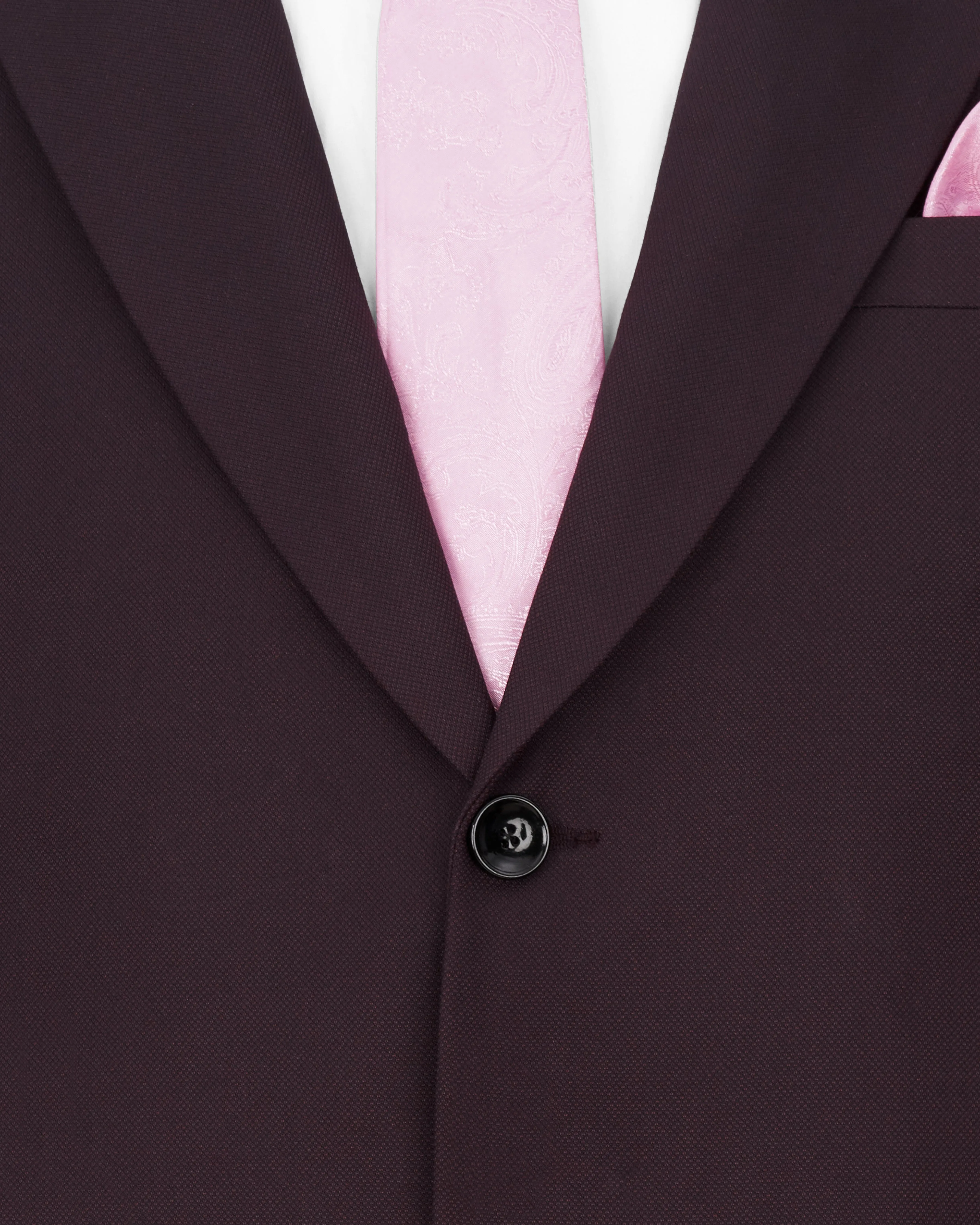 Aubergine Maroon Single Breasted Blazer