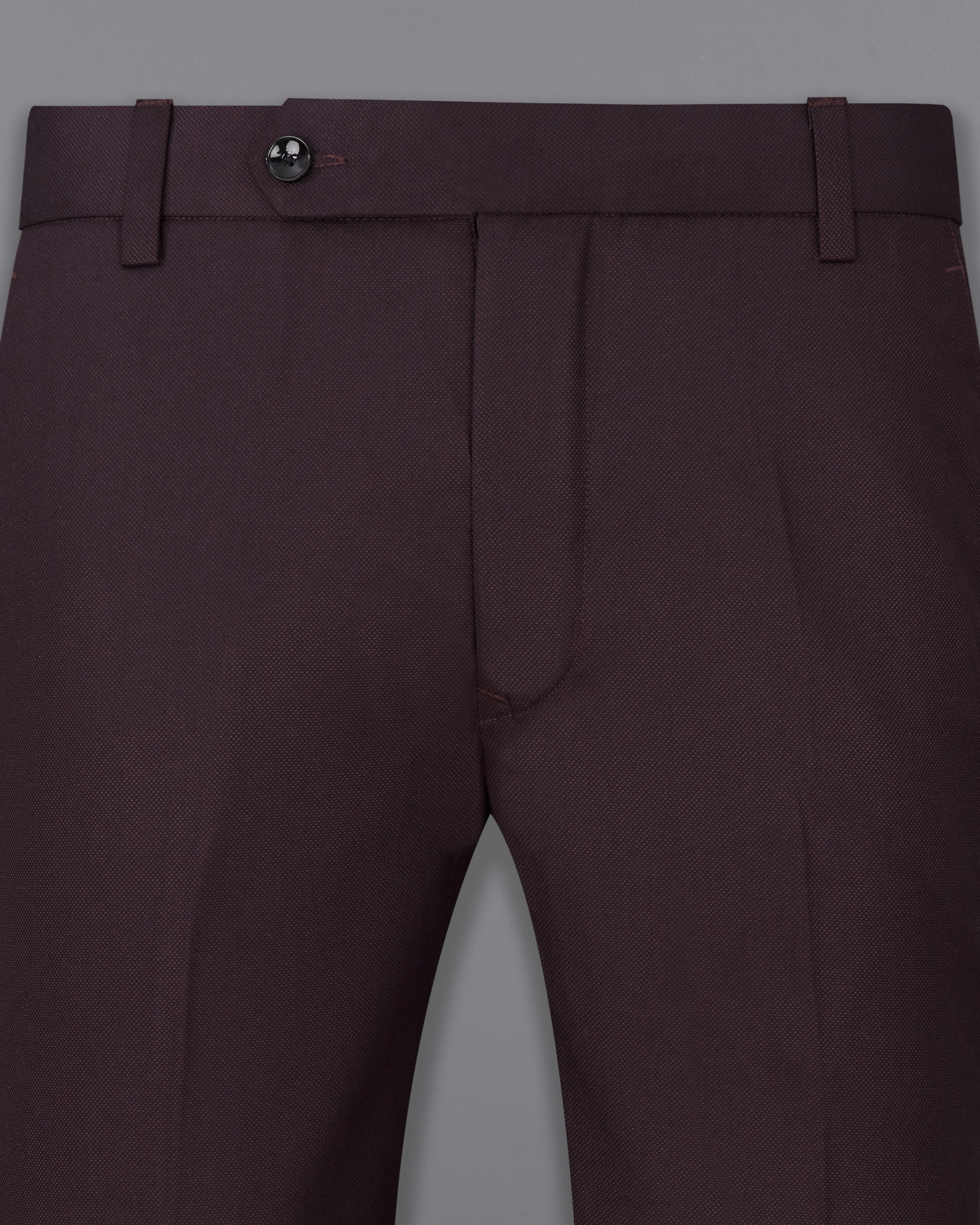 Aubergine Maroon Single Breasted Suit