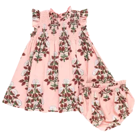 Baby Girls Stevie Dress Set - Pink Bouquet Floral