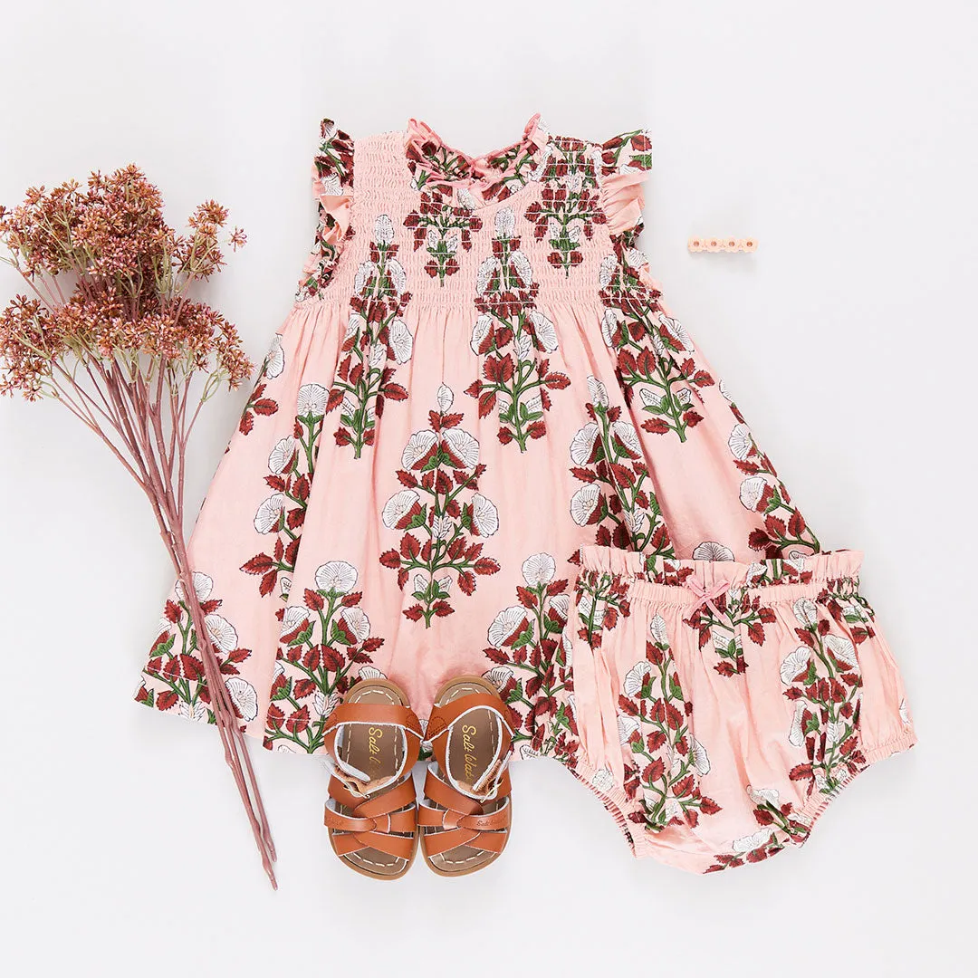 Baby Girls Stevie Dress Set - Pink Bouquet Floral