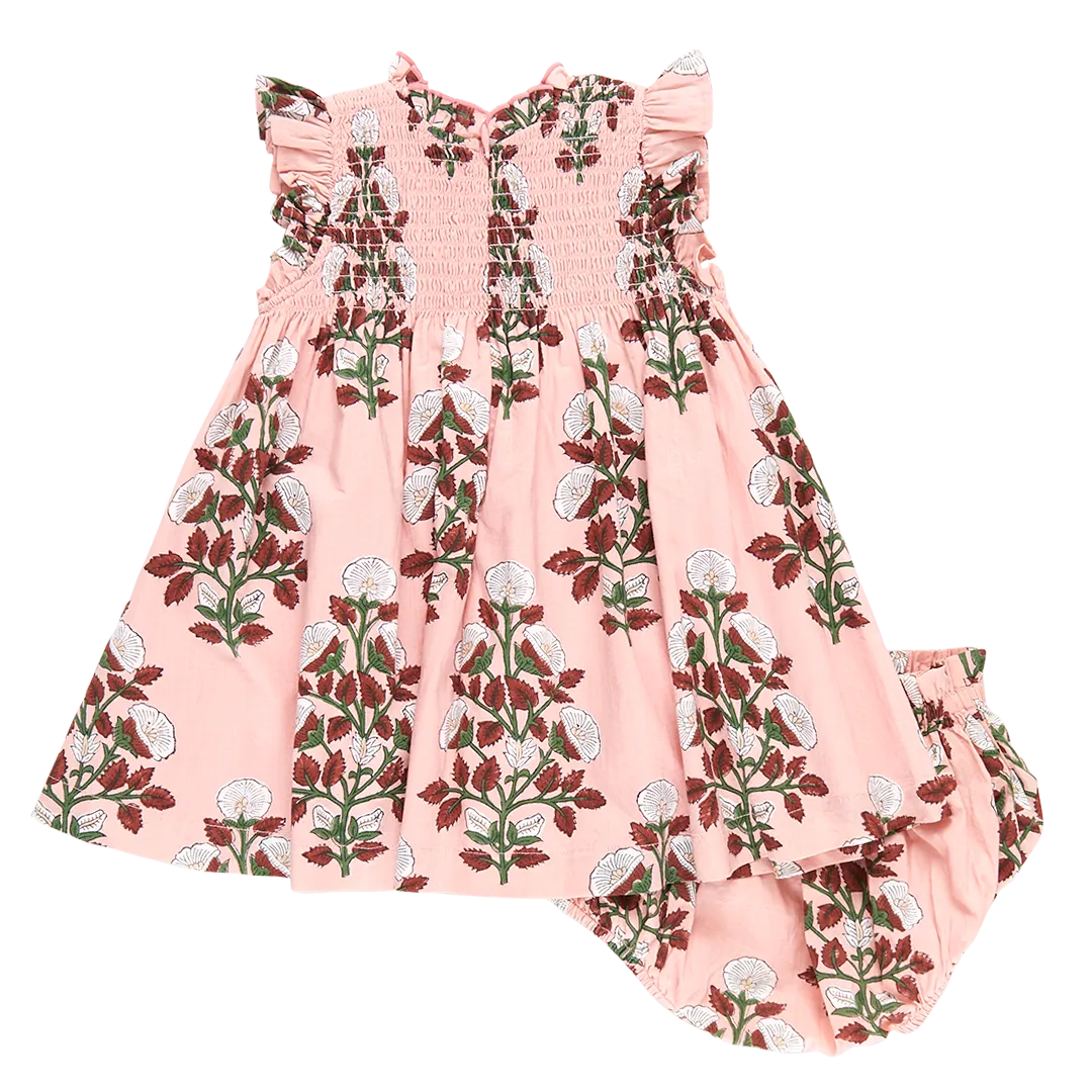 Baby Girls Stevie Dress Set - Pink Bouquet Floral