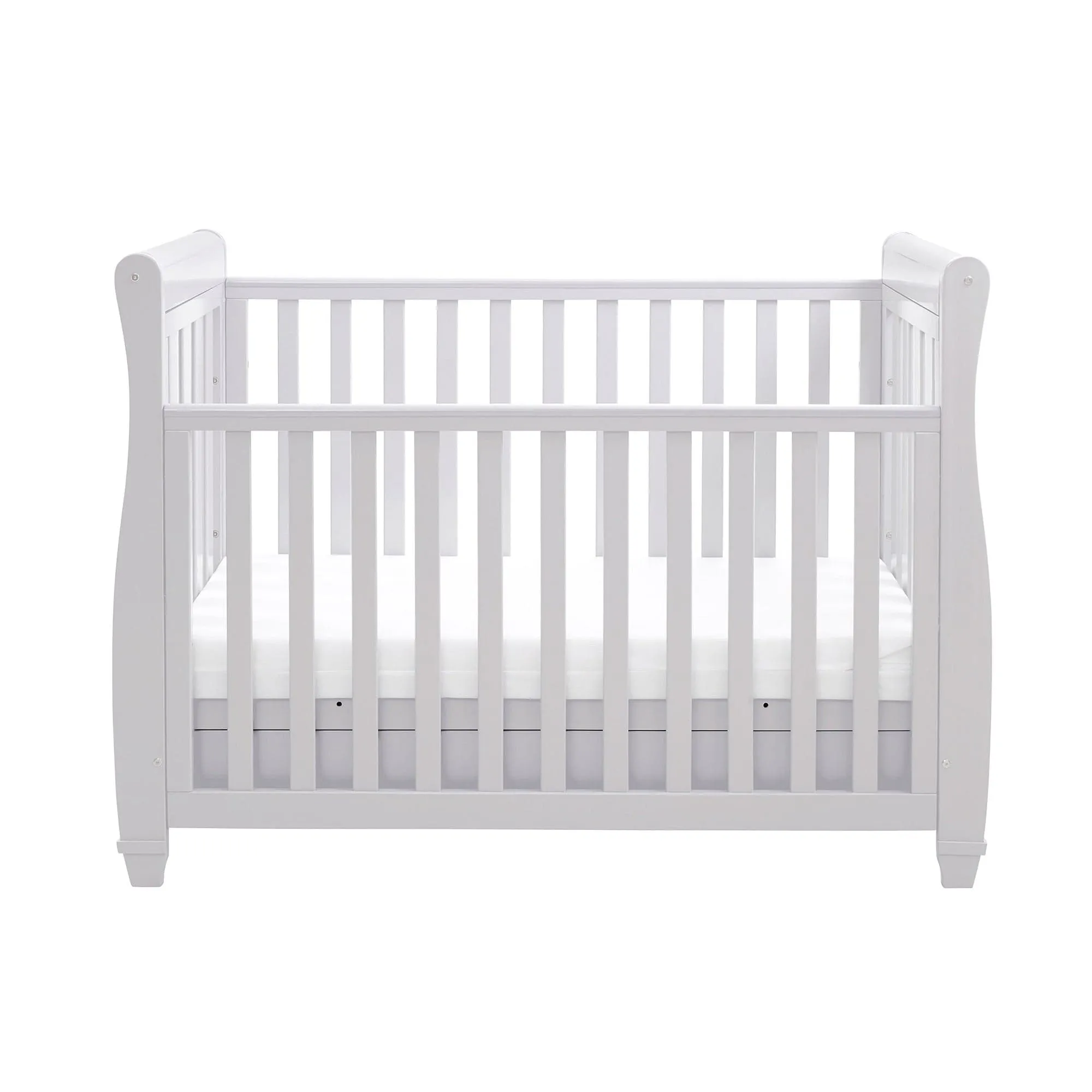 Babymore Eva Drop Side Cot Bed with Drawer - Grey