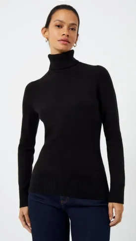 BABYSOFT RELAXED TURTLENECK SWEATER - BLACK