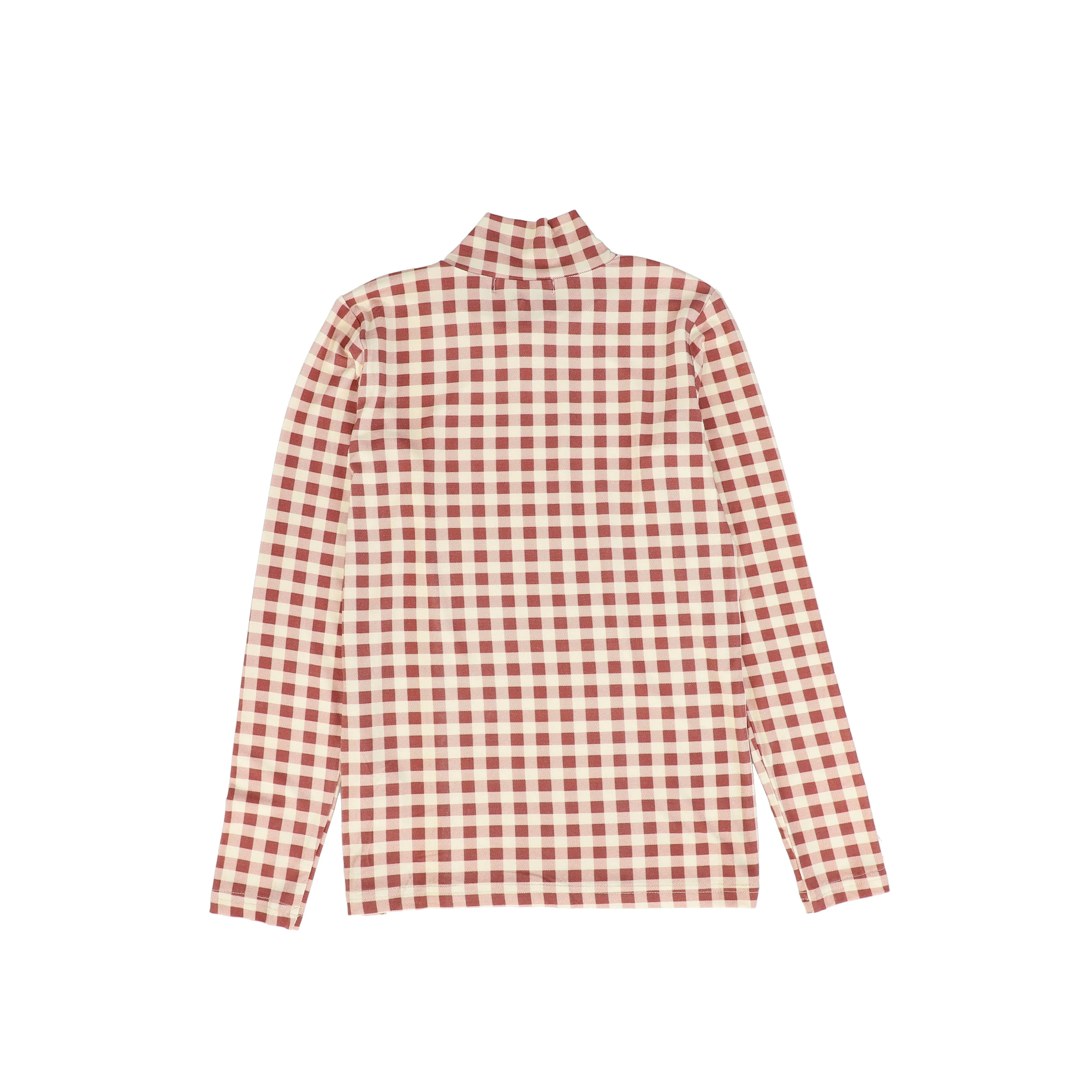 Bace Collection Red Gingham Turtleneck