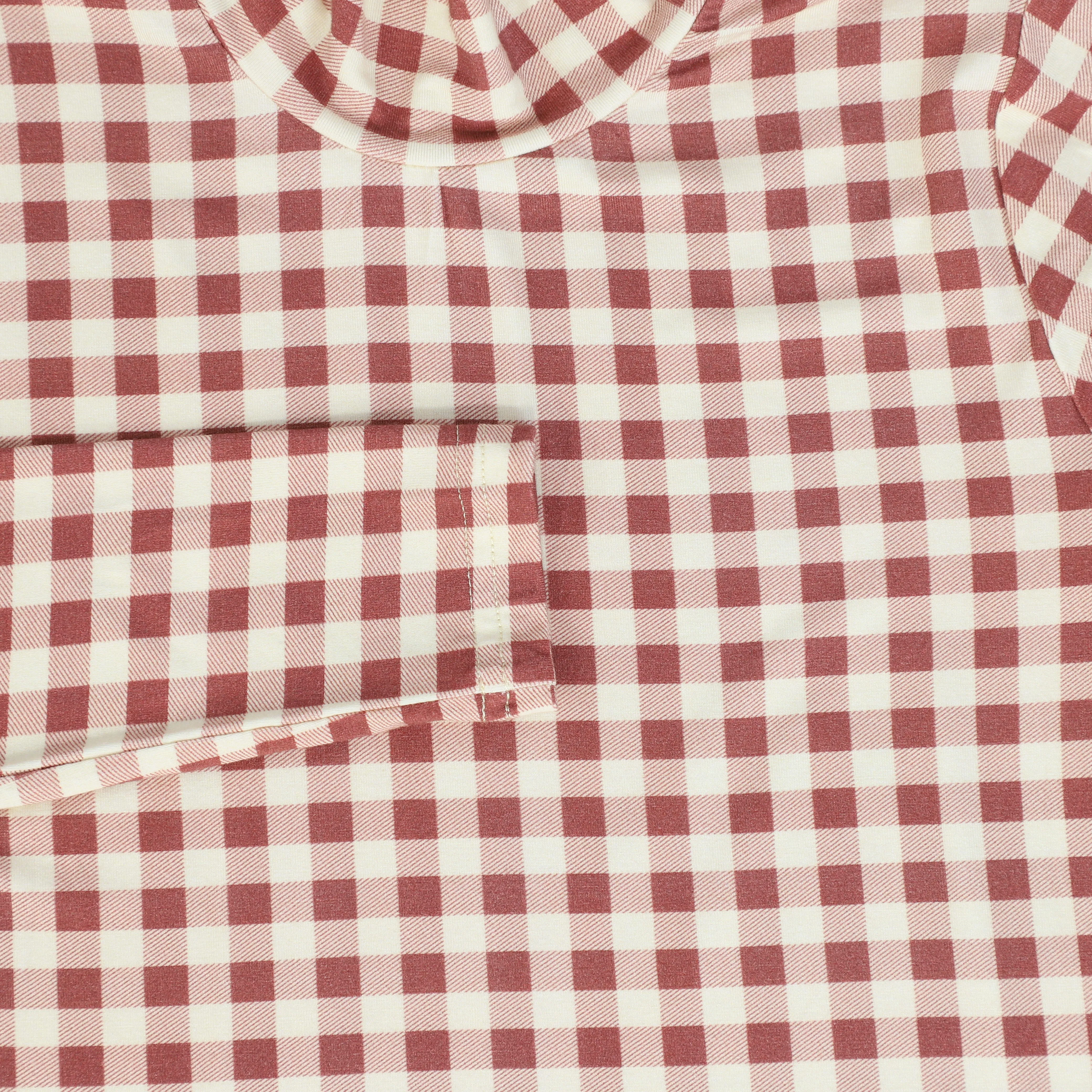 Bace Collection Red Gingham Turtleneck