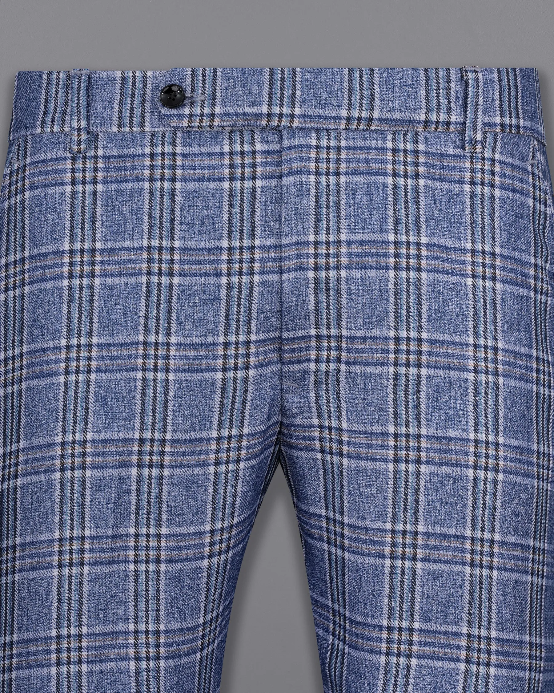 Bayoux Blue Plaid Double Breasted Suit