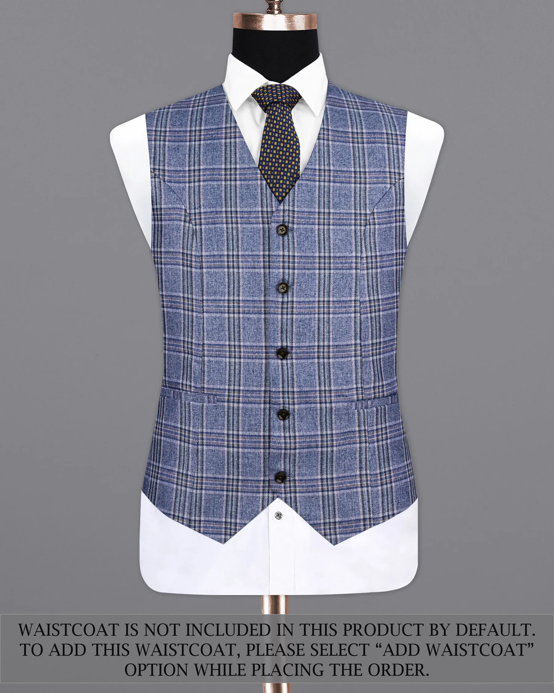 Bayoux Blue Plaid Double Breasted Suit