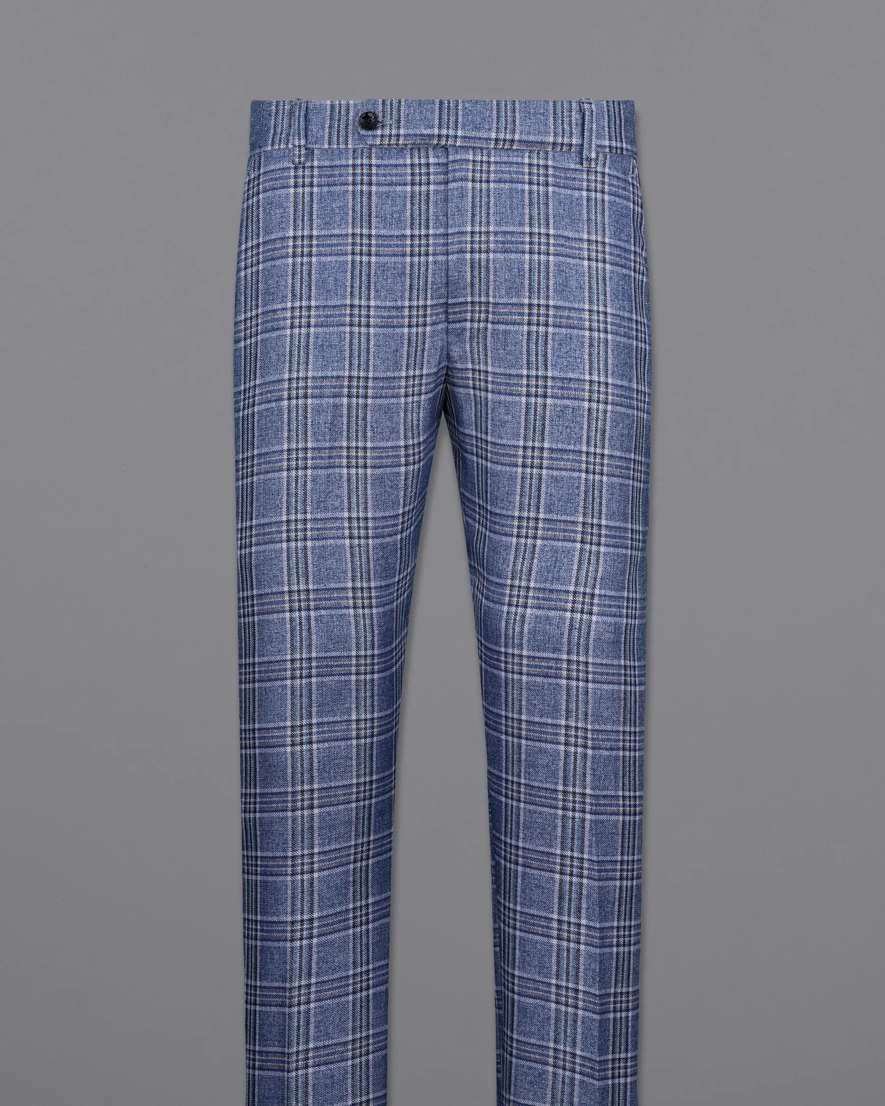 Bayoux Blue Plaid Double Breasted Suit