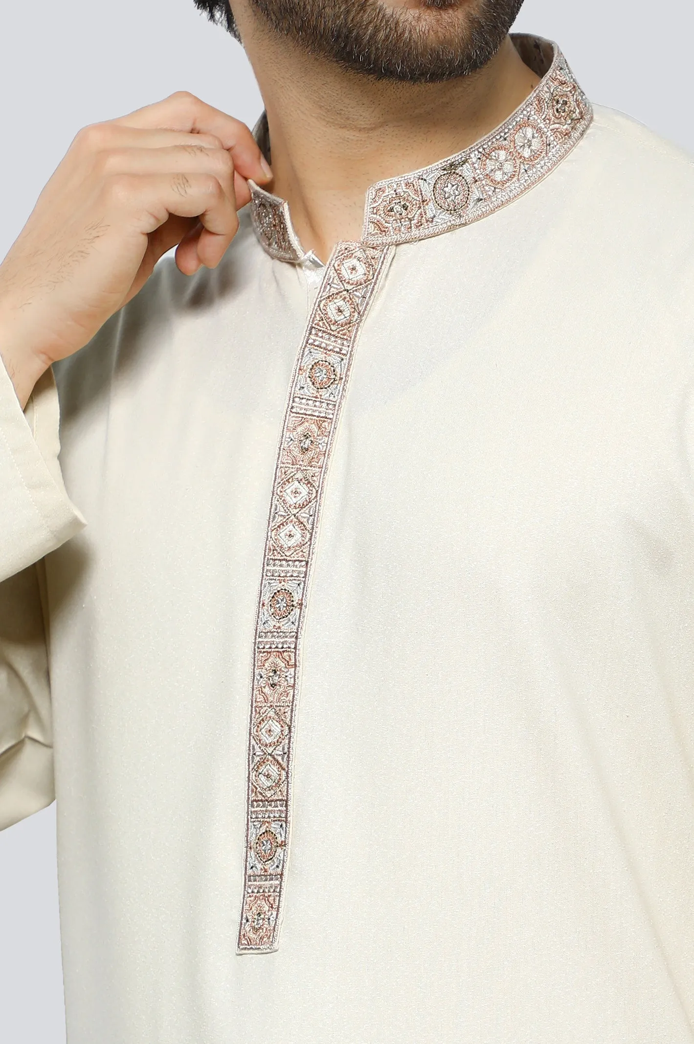 Beige Ayudia Shalwar Kameez