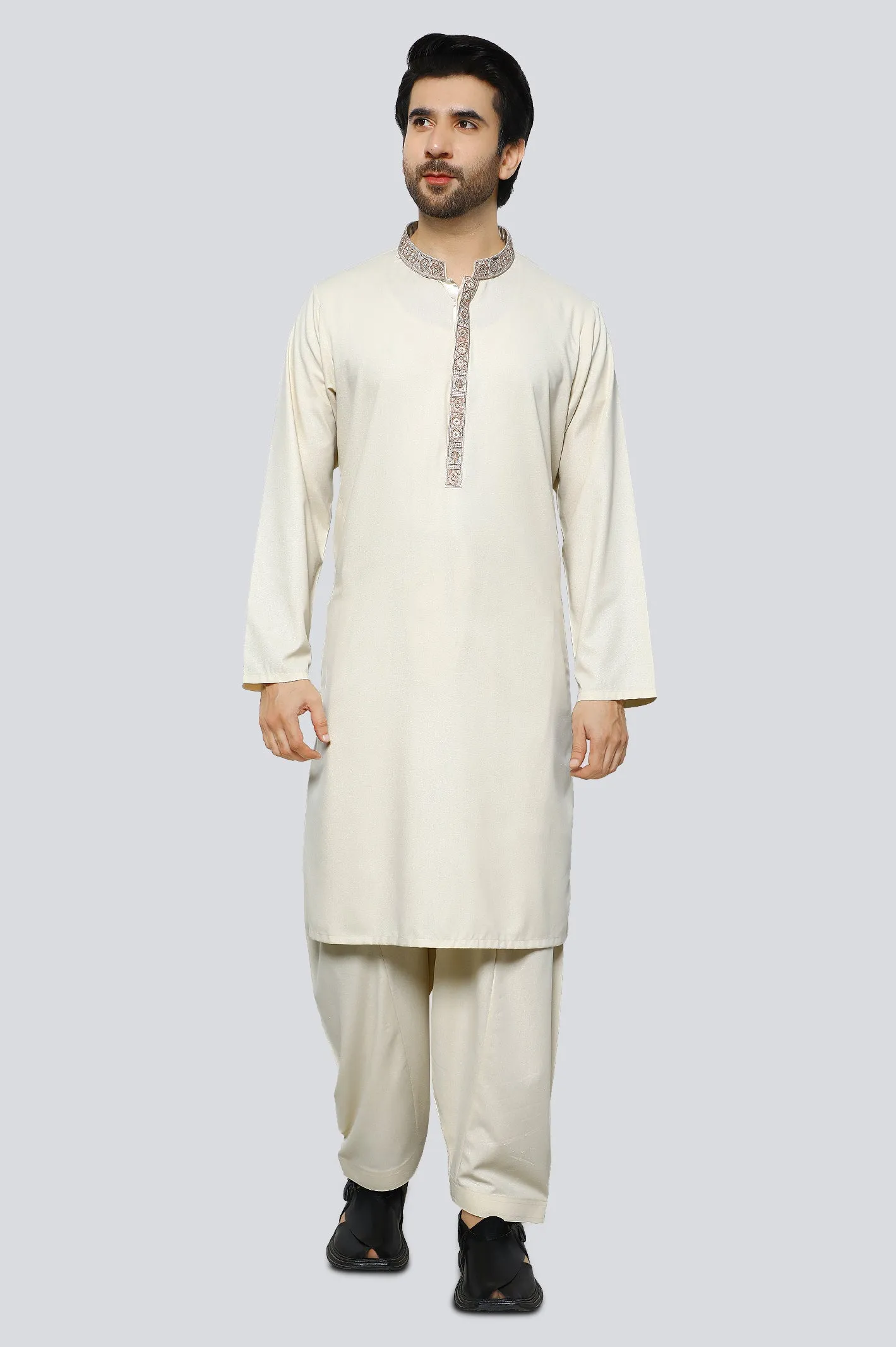 Beige Ayudia Shalwar Kameez