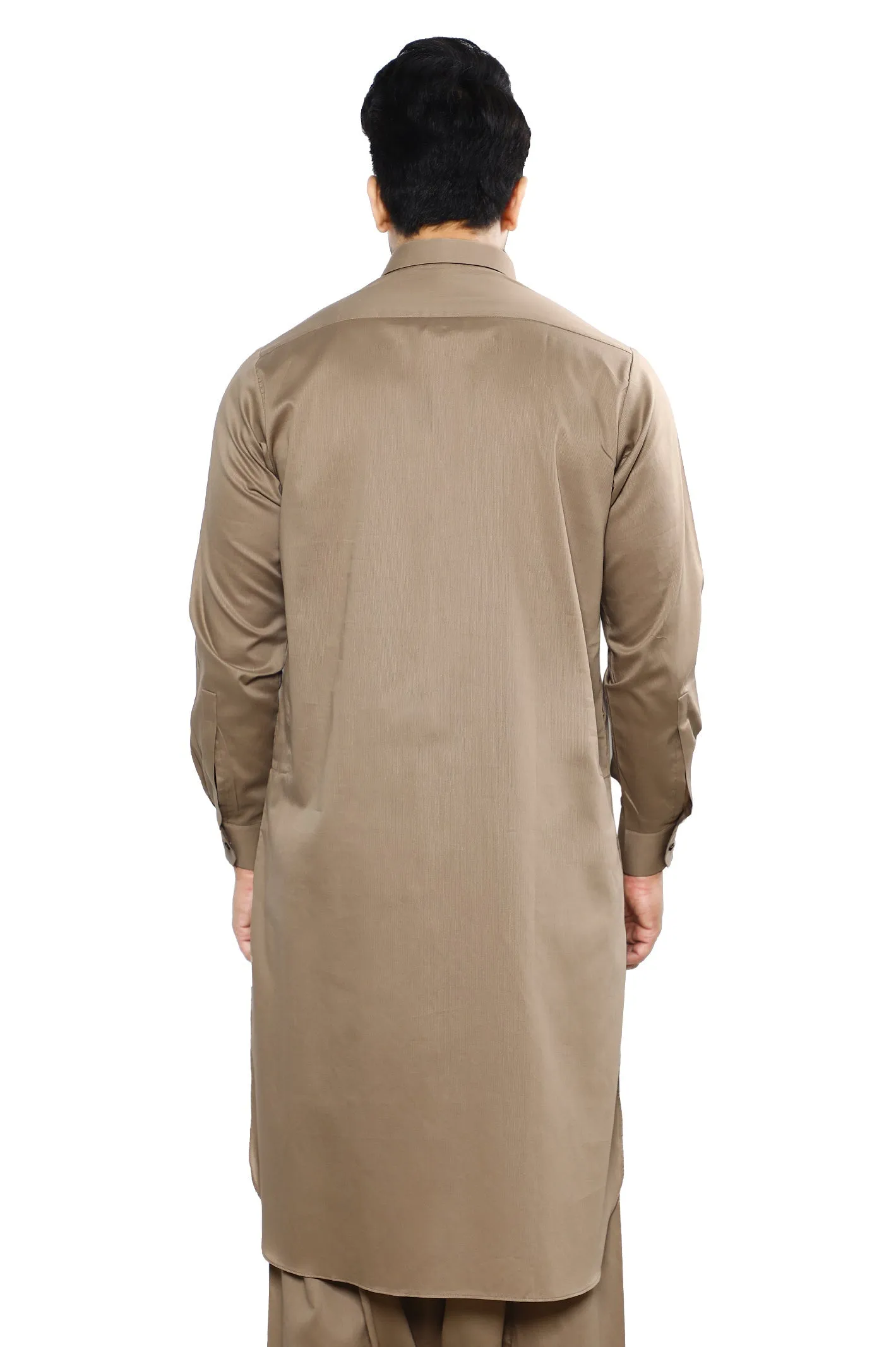 Beige Cotton Shalwar Kameez