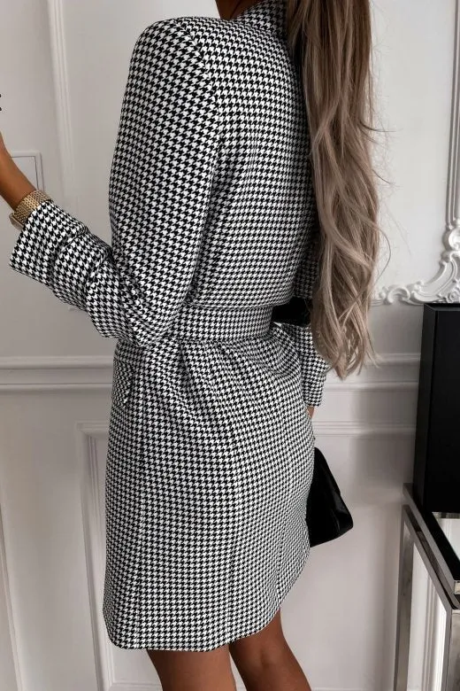 Belt Double Breasted Blazer Dress