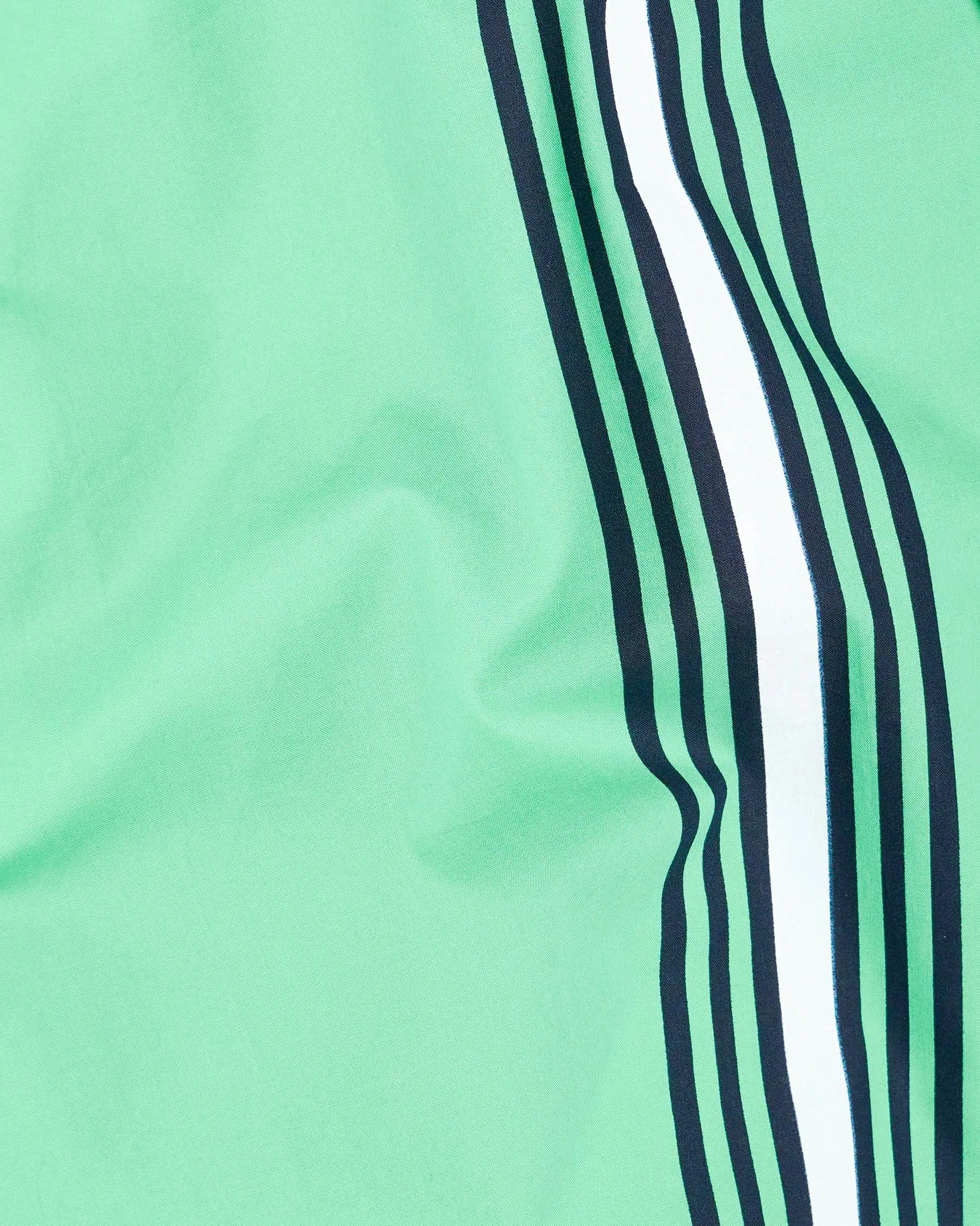 Bermuda Green with Striped Premium Cotton Shirt