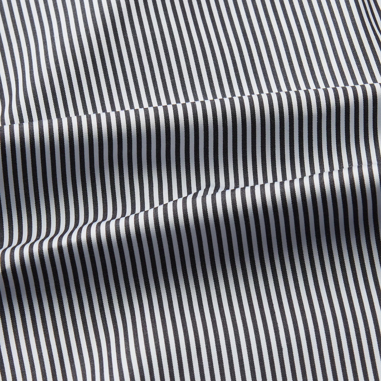 Black Candy Stripe Cotton Regular Fit Mayfair Shirt