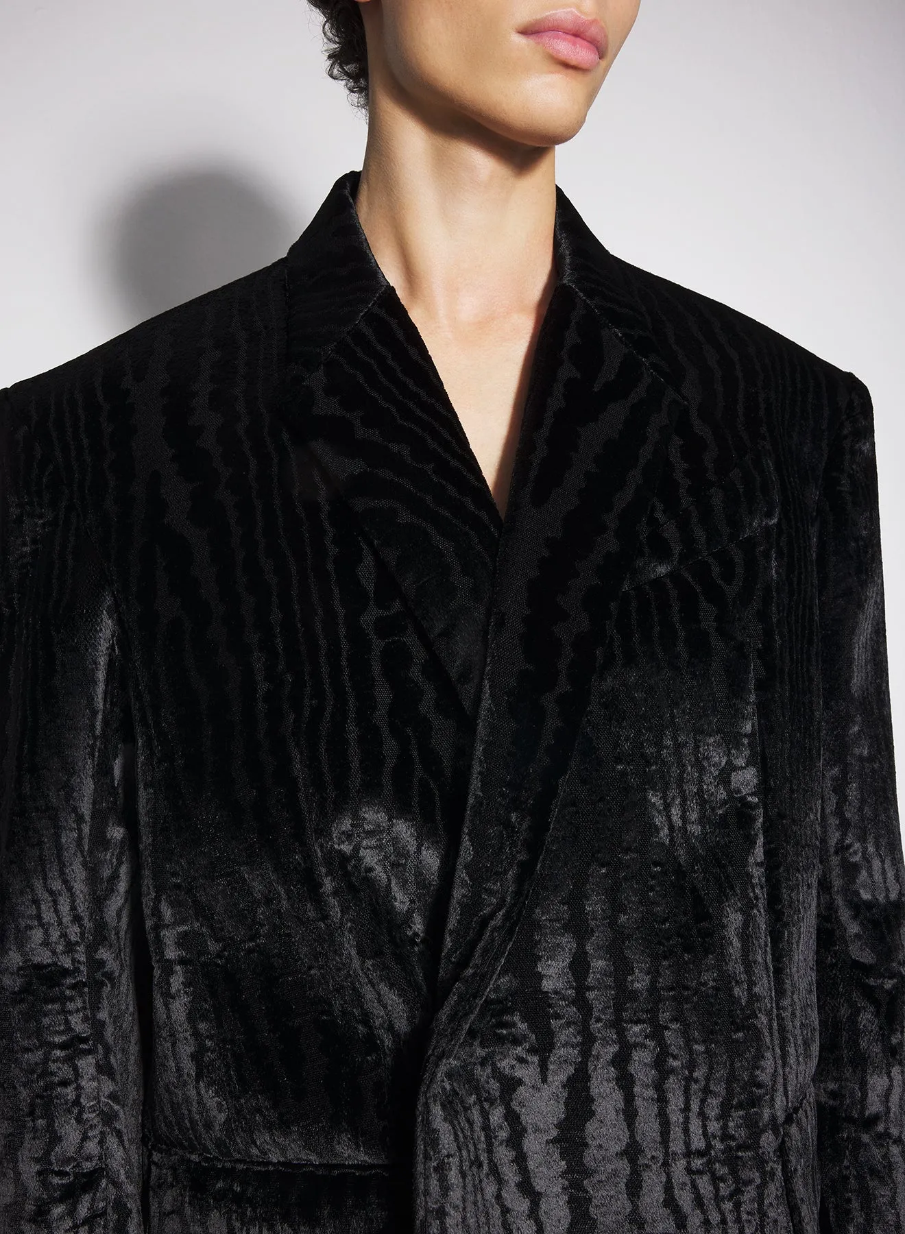 black moiré velvet jacket