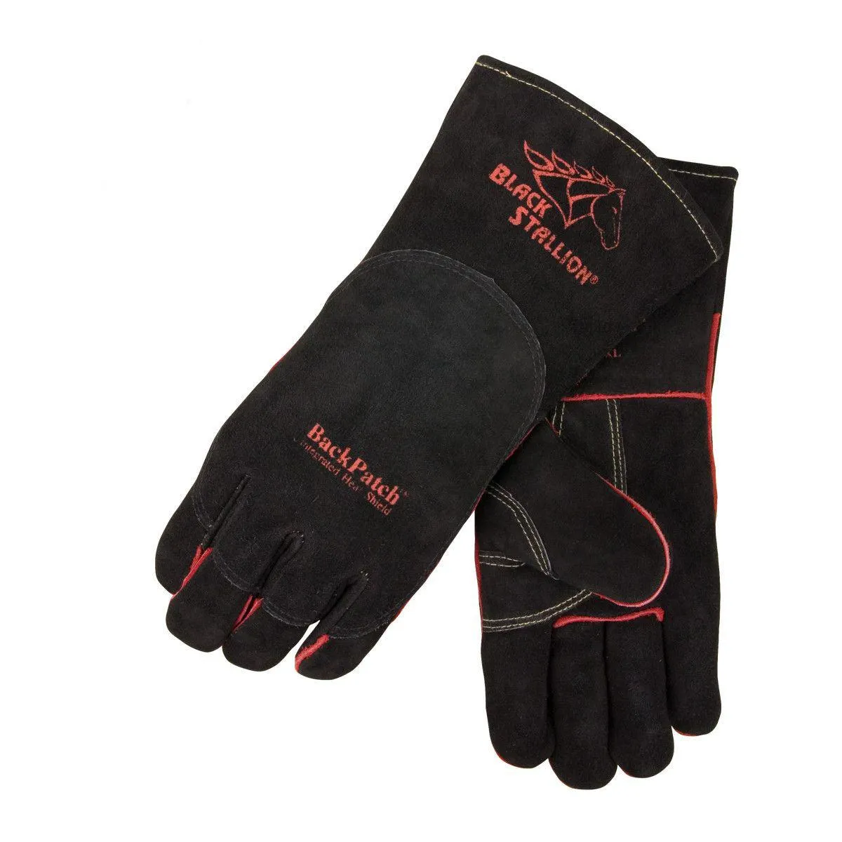 Black Stallion Welding Gloves with BackPatch - 360