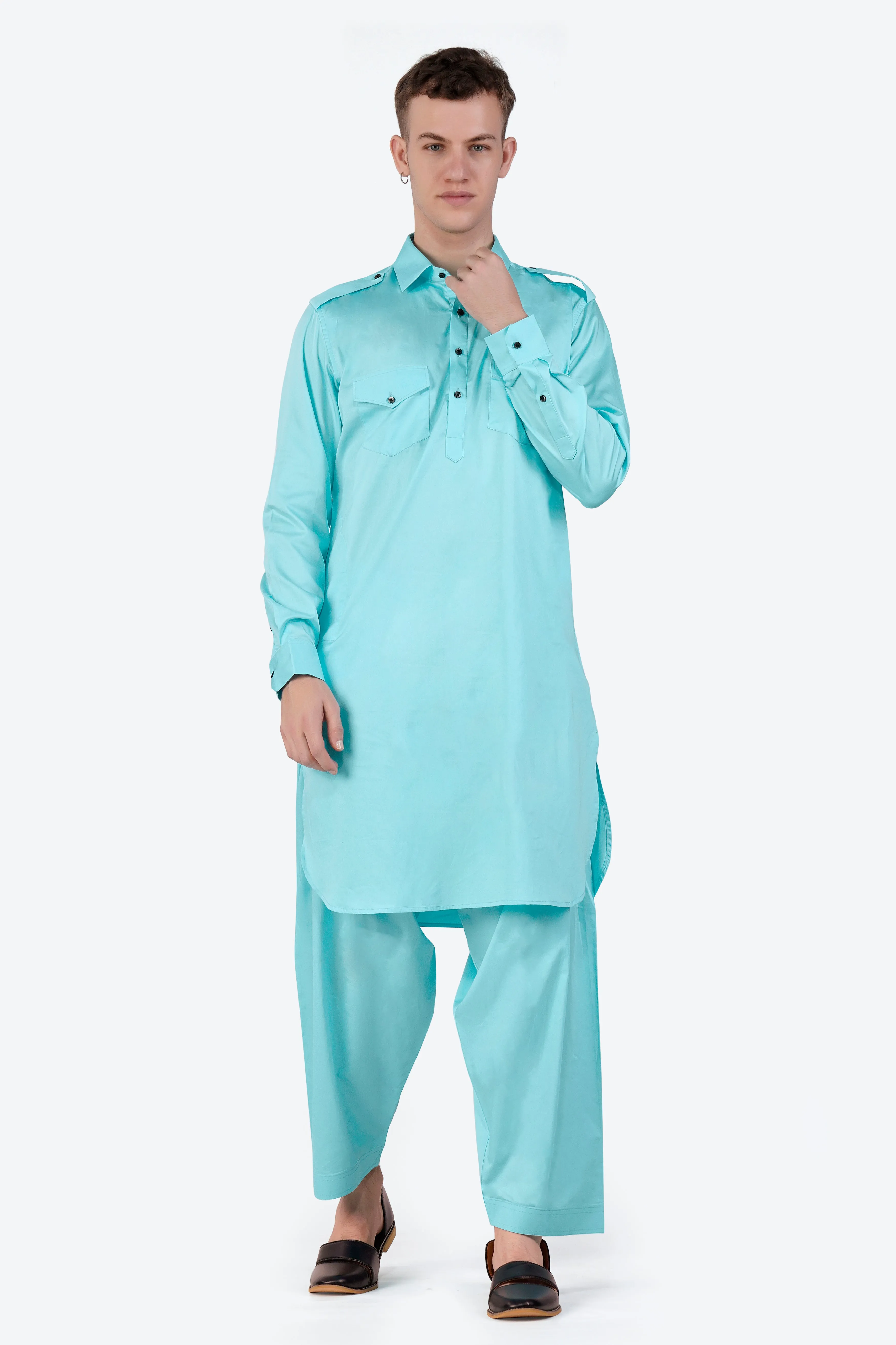 Blizzard Blue Dhoti F-6317