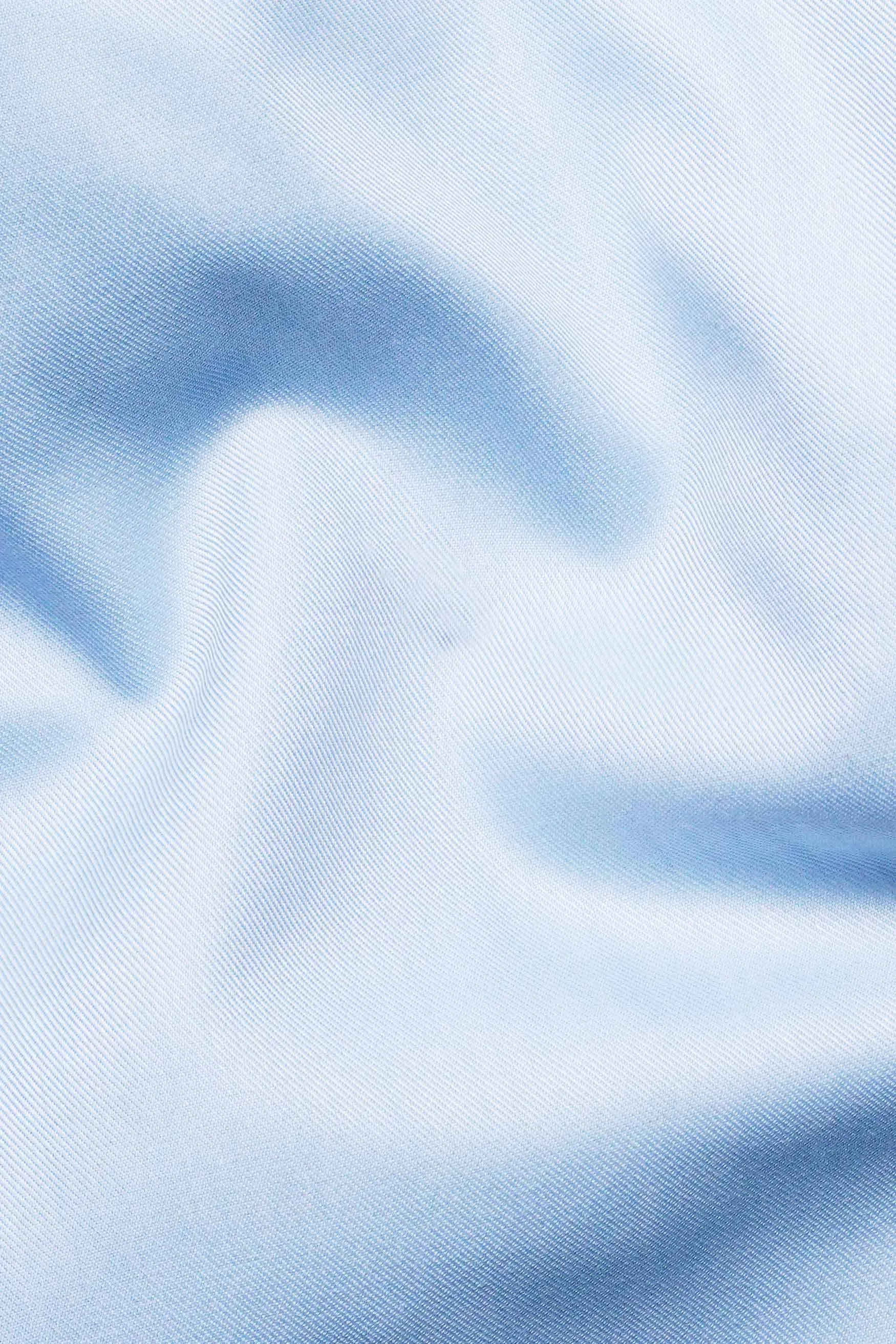 Blizzard Blue Subtle Sheen Super Soft Premium Cotton Shirt