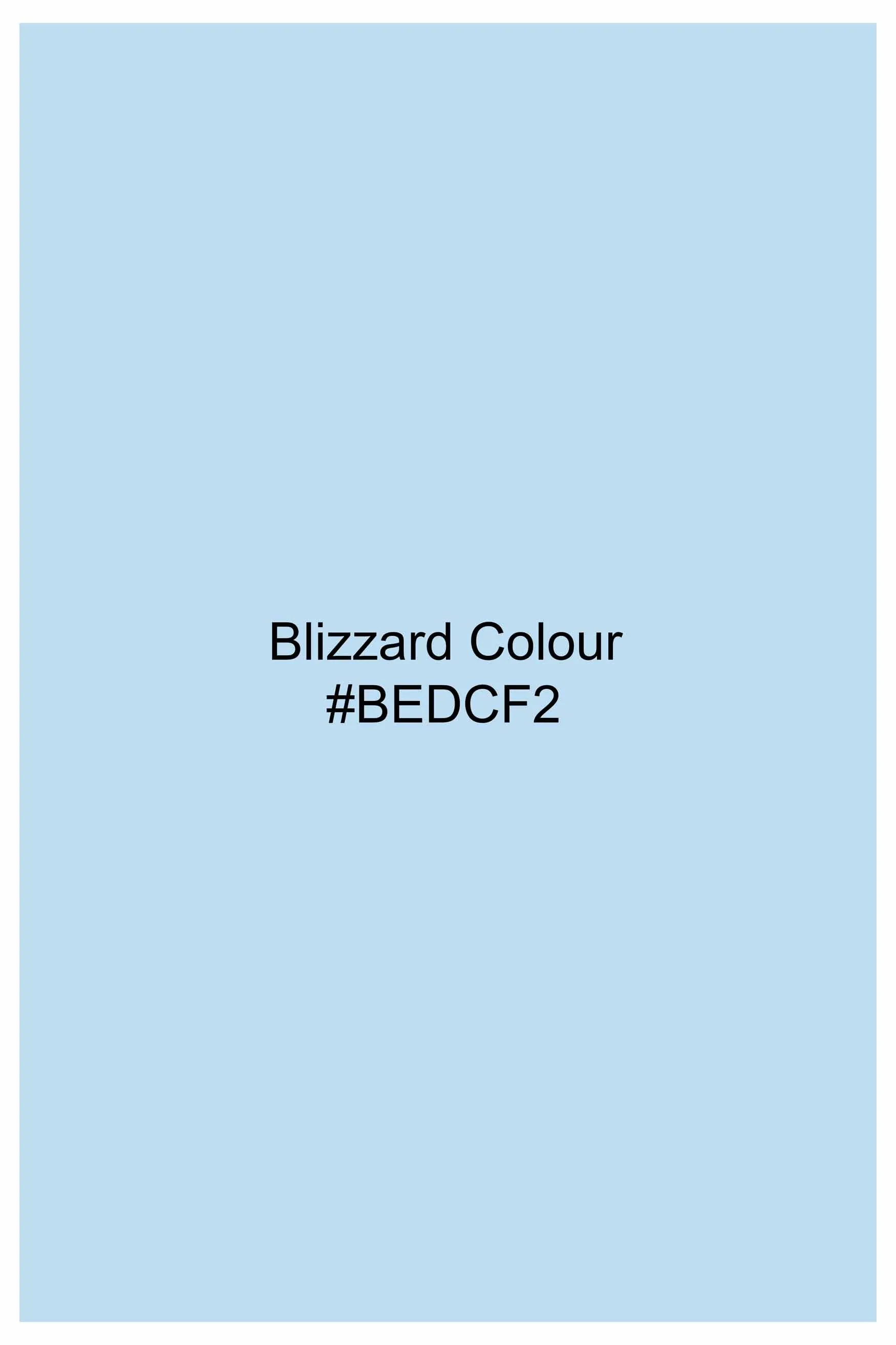 Blizzard Blue Subtle Sheen Super Soft Premium Cotton Shirt