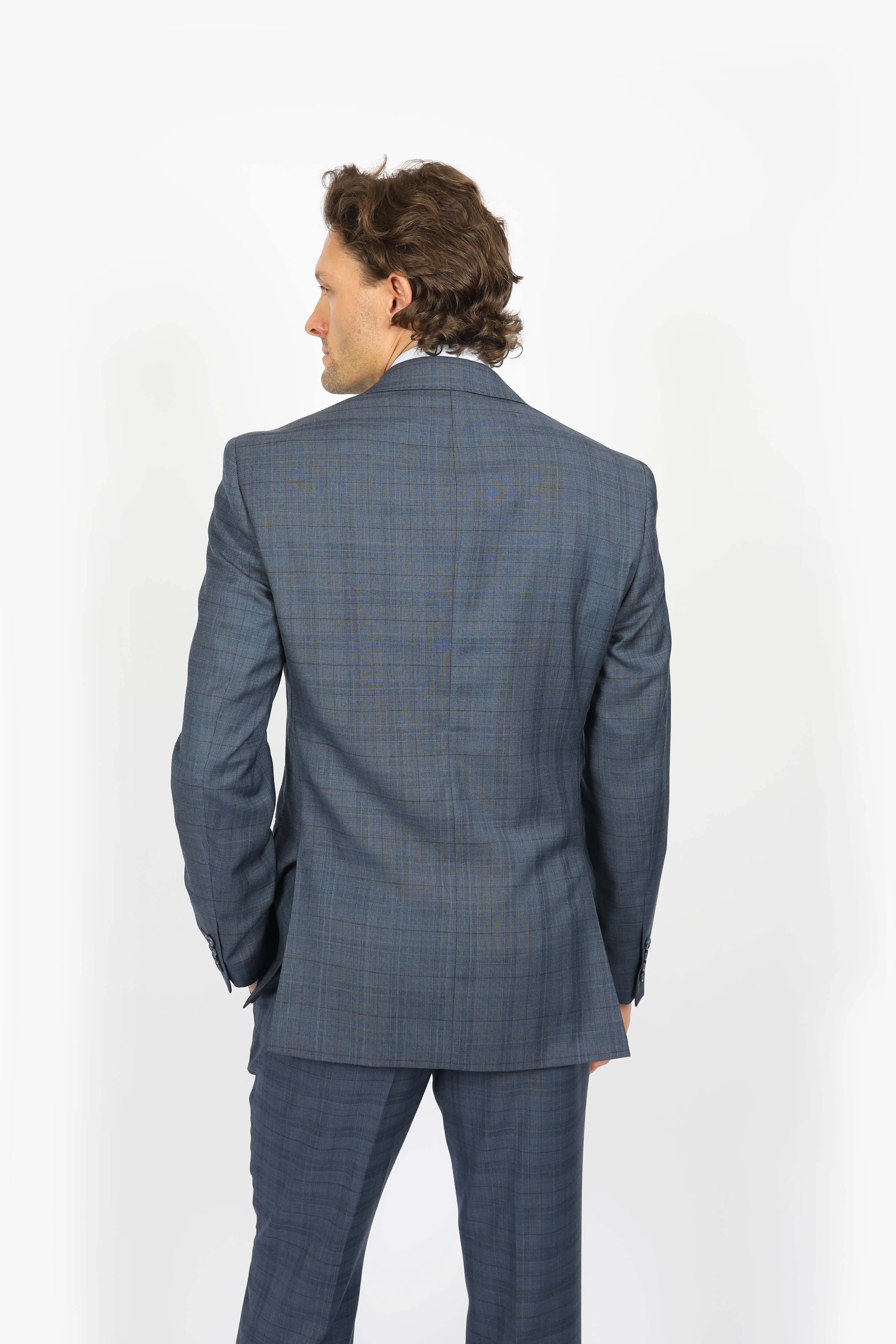 Blue Indigo Brinsley Check Jacket