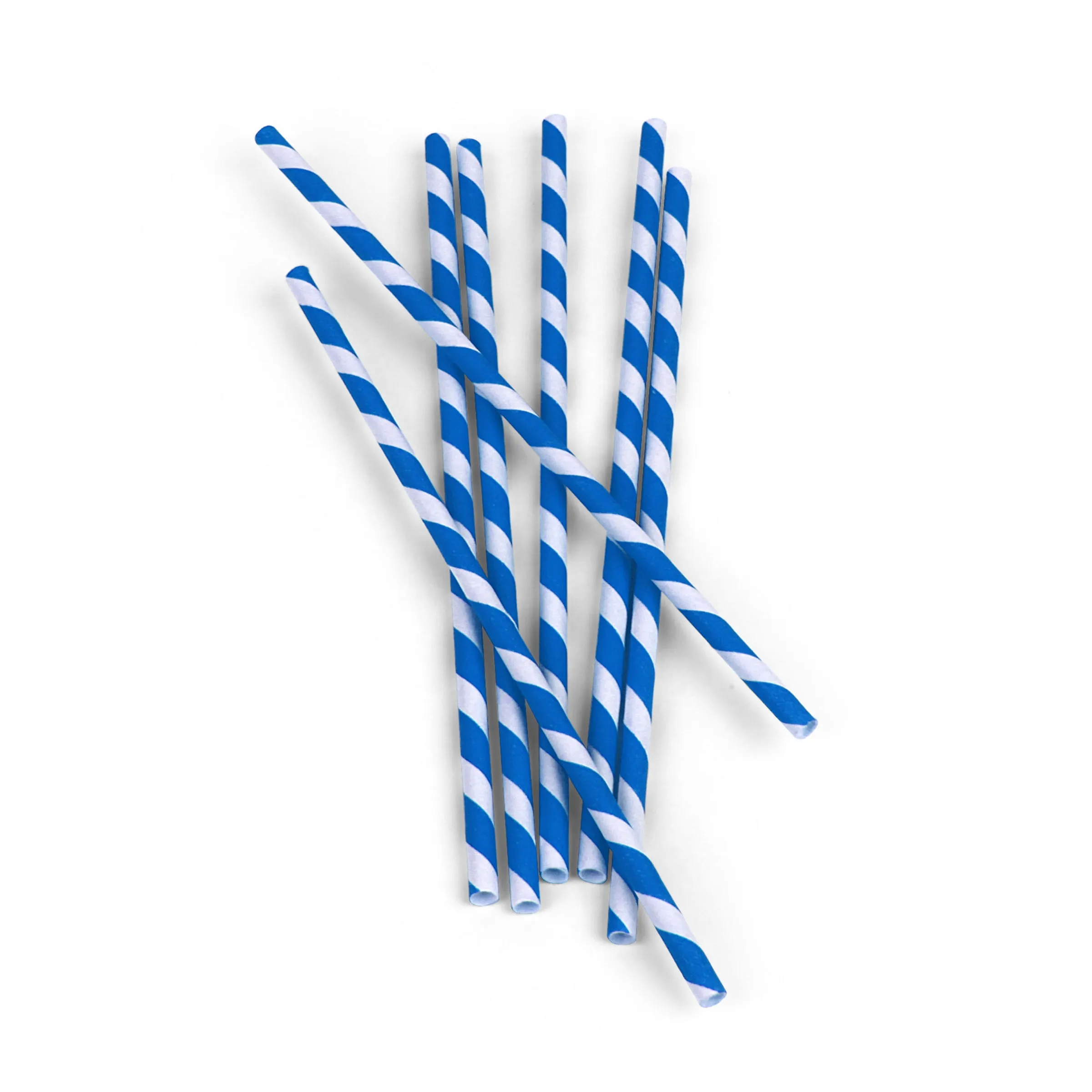 Blue Stripe Paper Straws