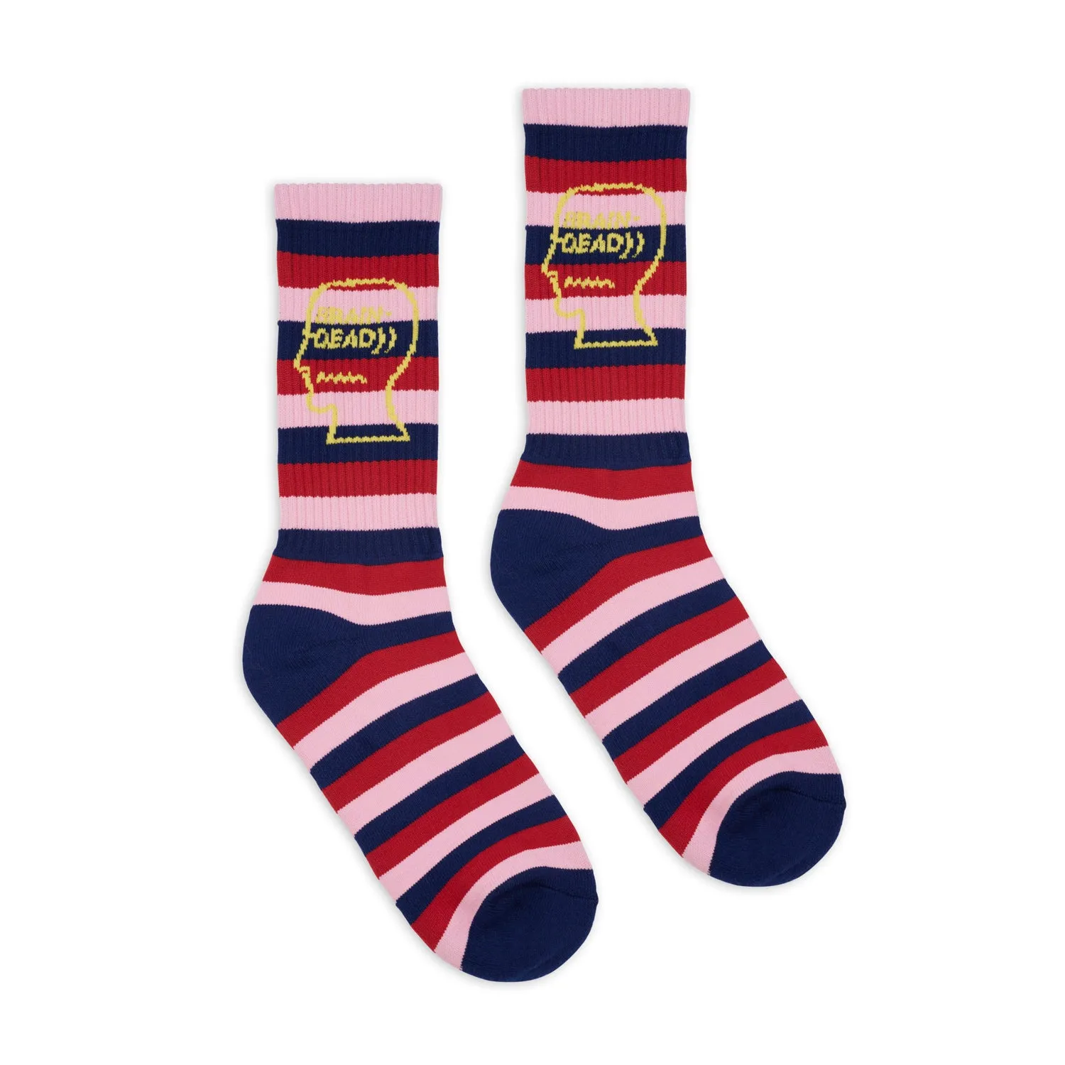 Brain Dead Striped Logo Head Sock