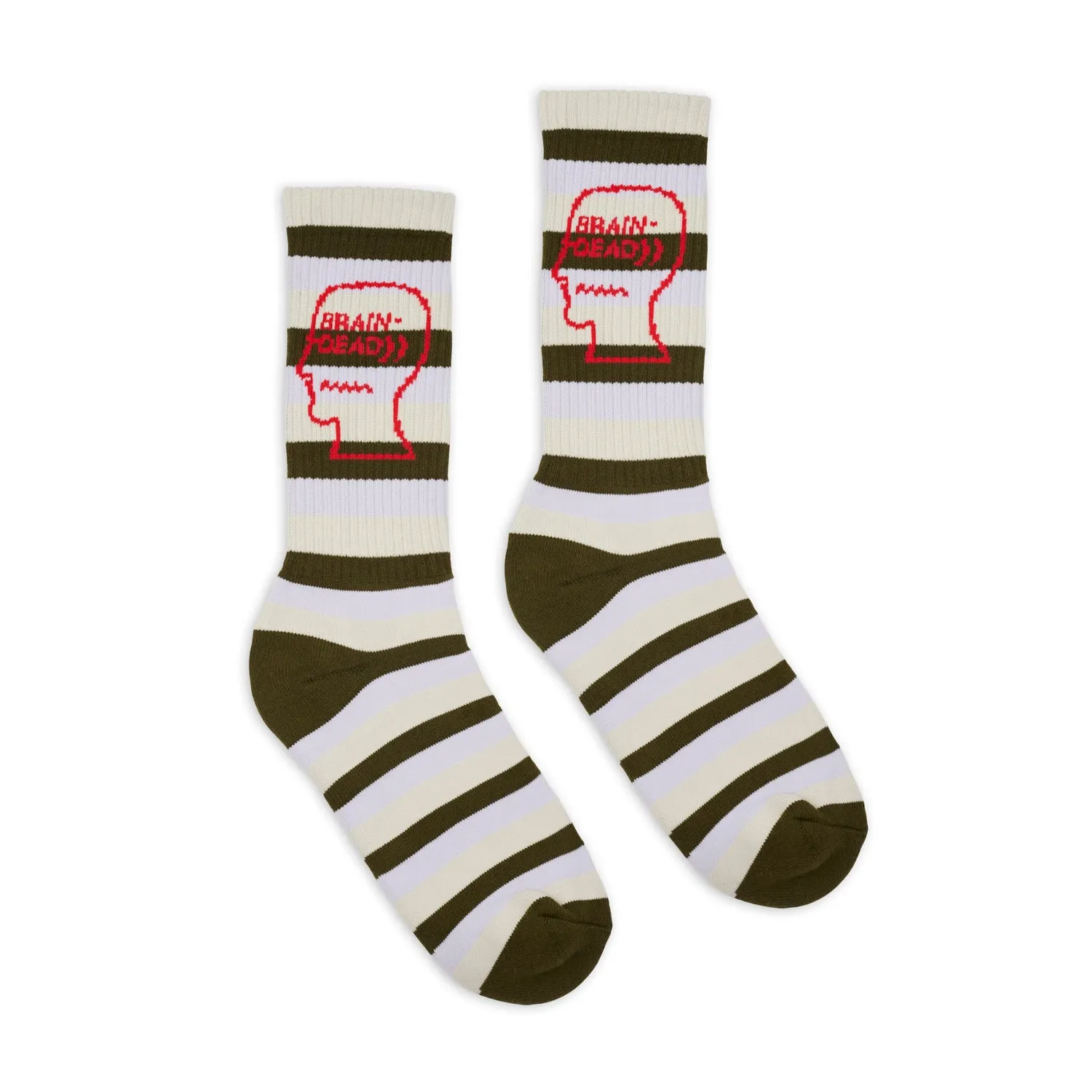 Brain Dead Striped Logo Head Sock