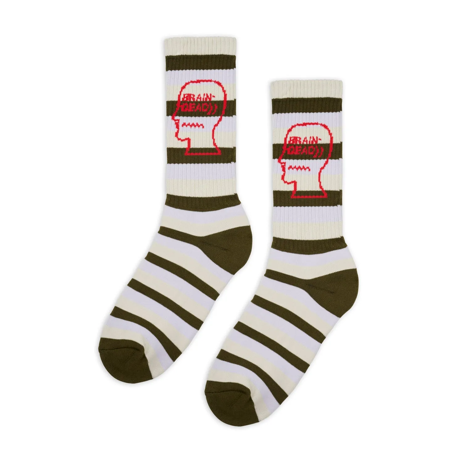 Brain Dead Striped Logo Head Sock