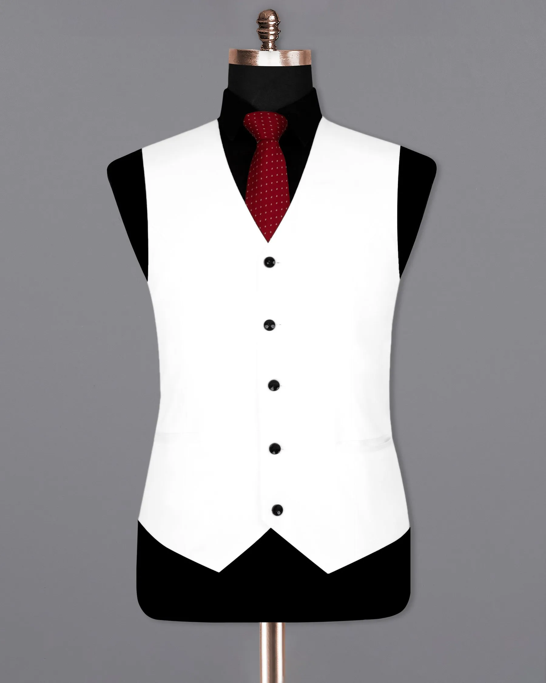 Bright white  Premium Cotton  Waistcoat