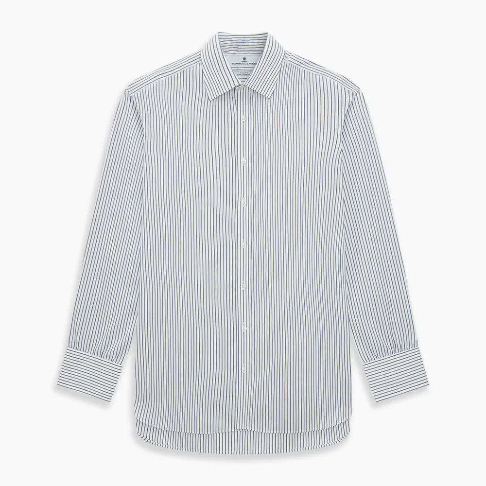 Brown and Blue Shadow Stripe Mayfair Shirt