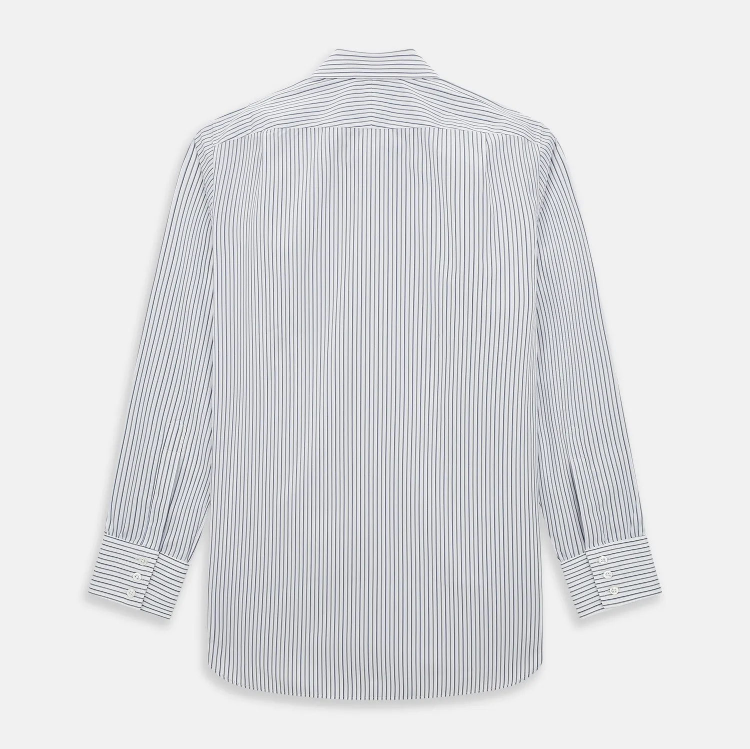 Brown and Blue Shadow Stripe Mayfair Shirt