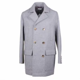 Brunello Cucinelli Light Gray Wool Coat