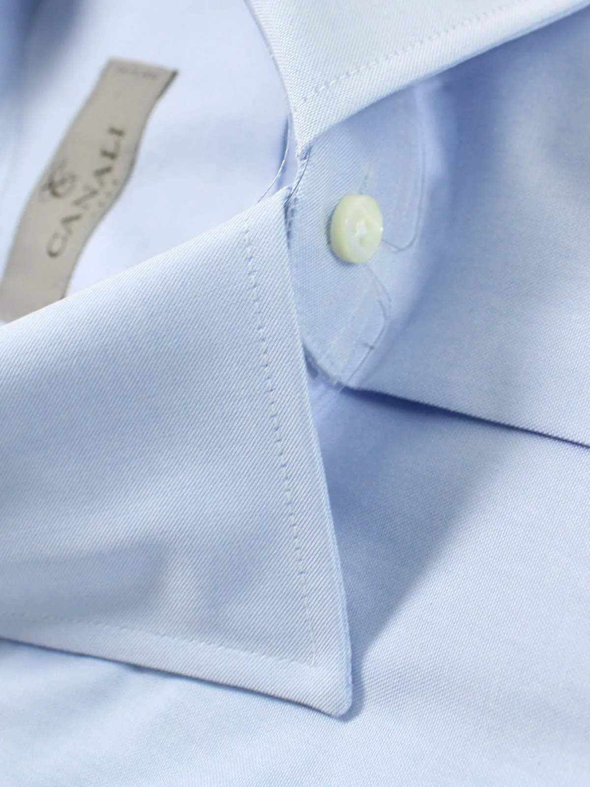 Canali Dress Shirt Light Blue Modern Fit 39 - 15 1/2